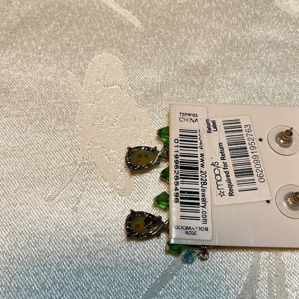 2028 Bollywood Enamel & Crystal Earrings - Picture 5 of 5